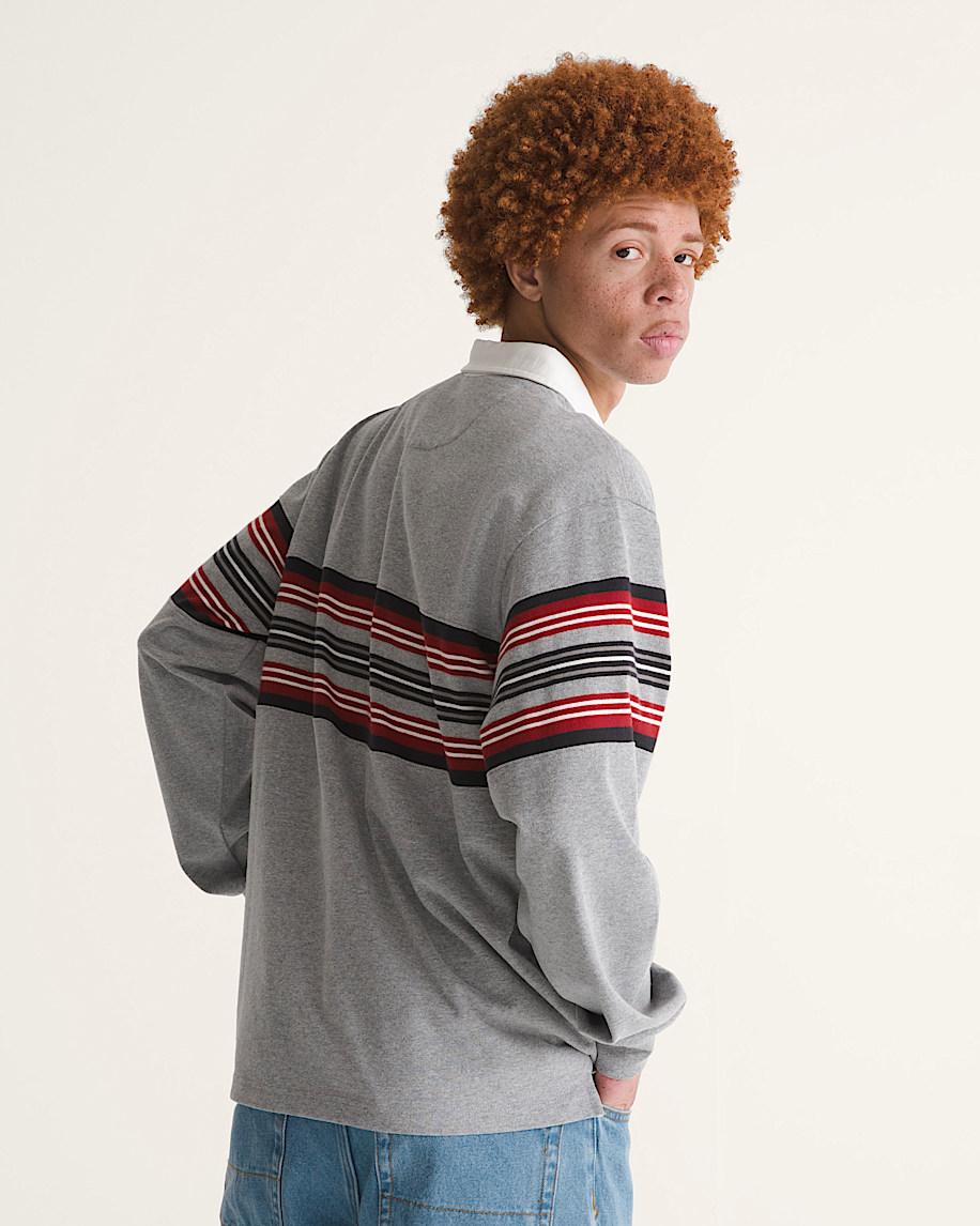 Taka Hayashi For Vault By Vans Surge Rugby Long Sleeve Shirt Cement Heather Grey