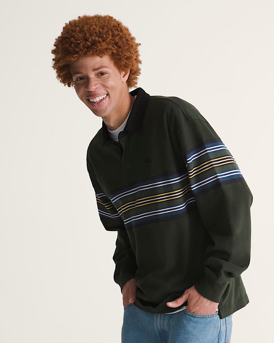 Taka Hayashi For Vault By Vans Surge Rugby Long Sleeve Shirt Dried Kelp Green