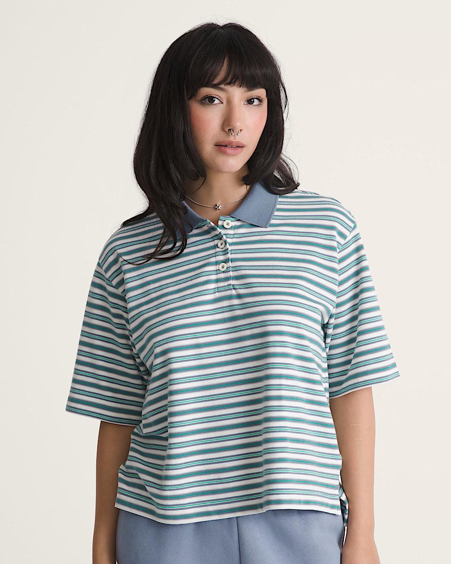 Taka Hayashi For Vault By Vans Swing Knit Polo Shirt Glacial Slate Blue