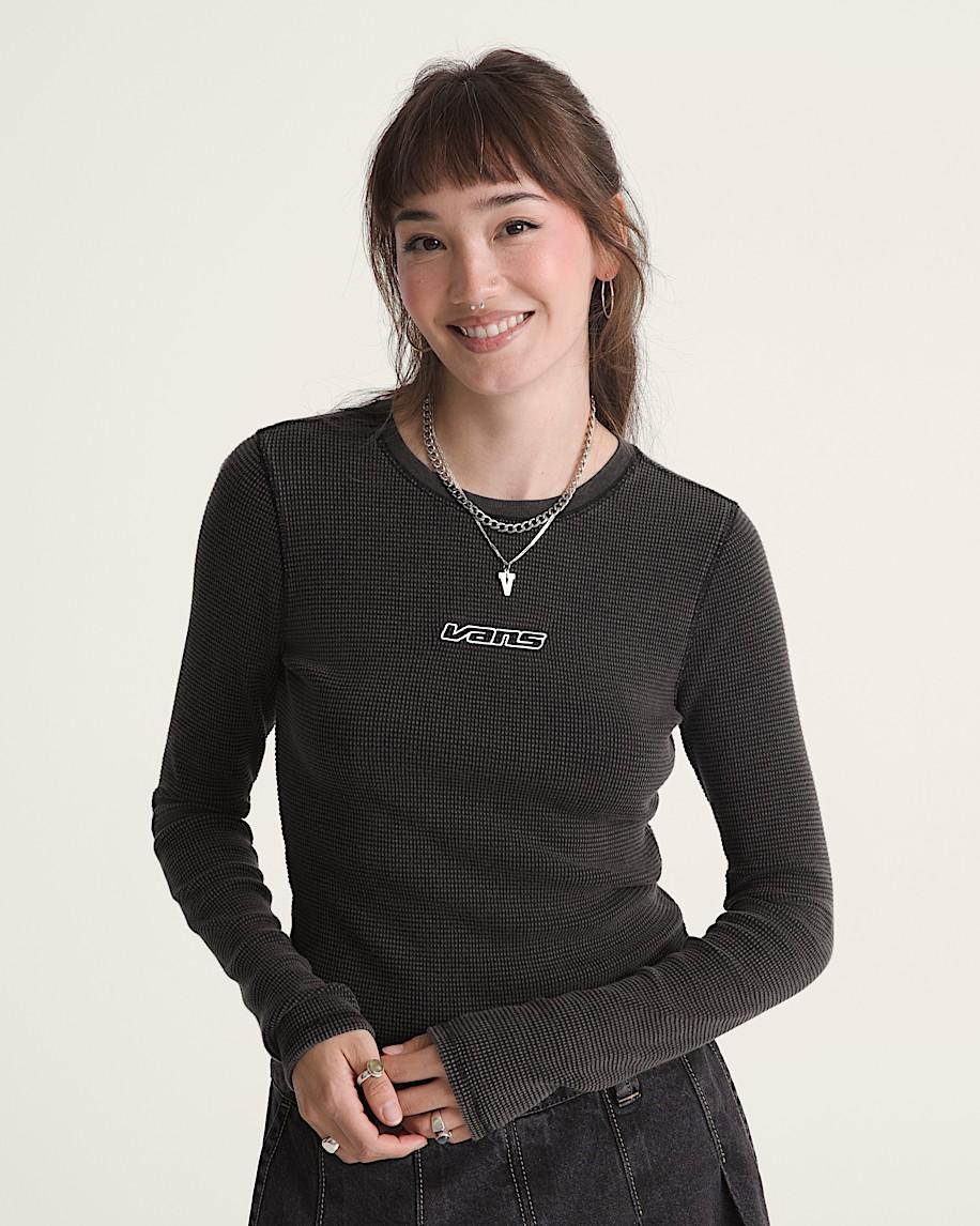 Taka Hayashi For Vault By Vans Teri Waffle Long Sleeve Shirt Black