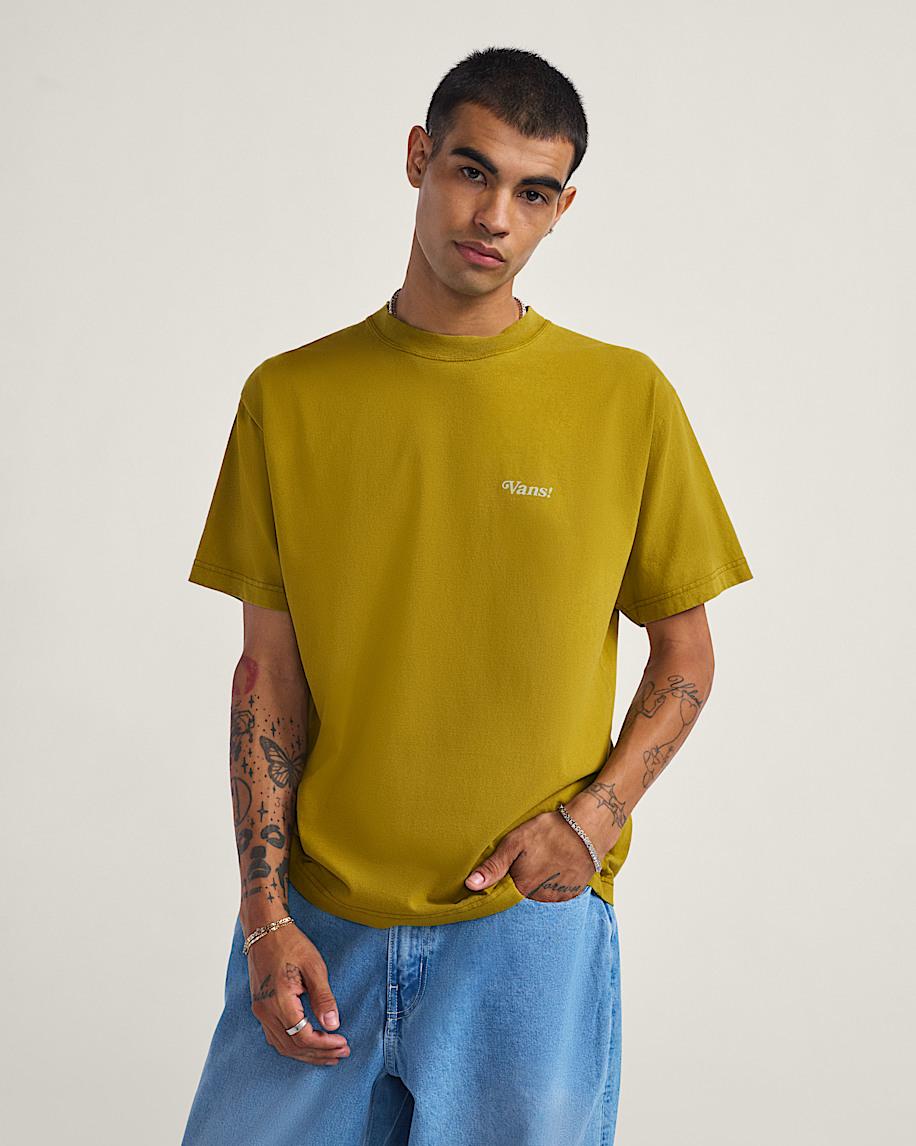 taka hayashi for vault by vans Thanks For Surfin T-Shirt Burnt Gold Yellow