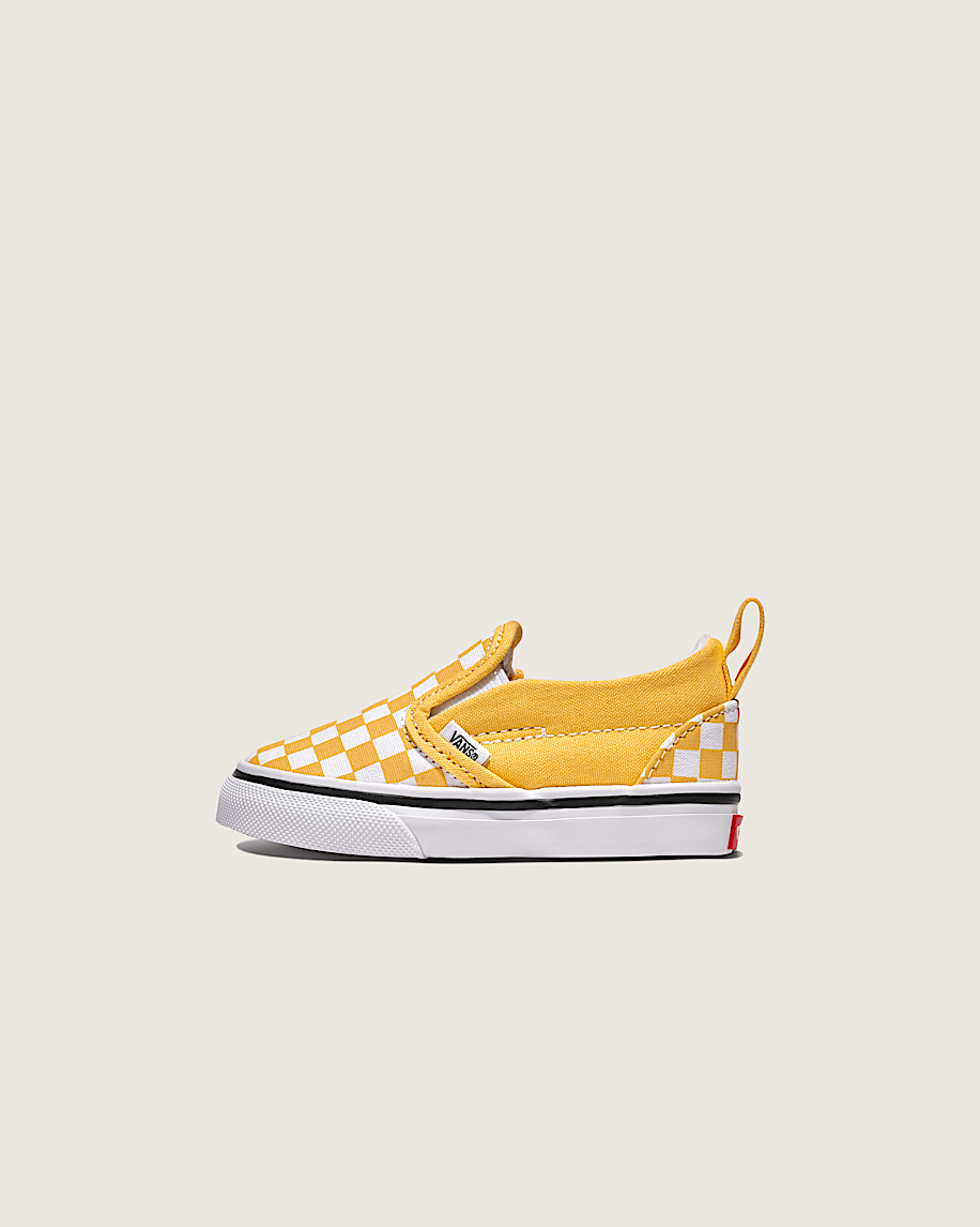 taka hayashi for vault by vans Toddler Classic Slip-On V Checkerboard Shoe Banana Cream Yellow White