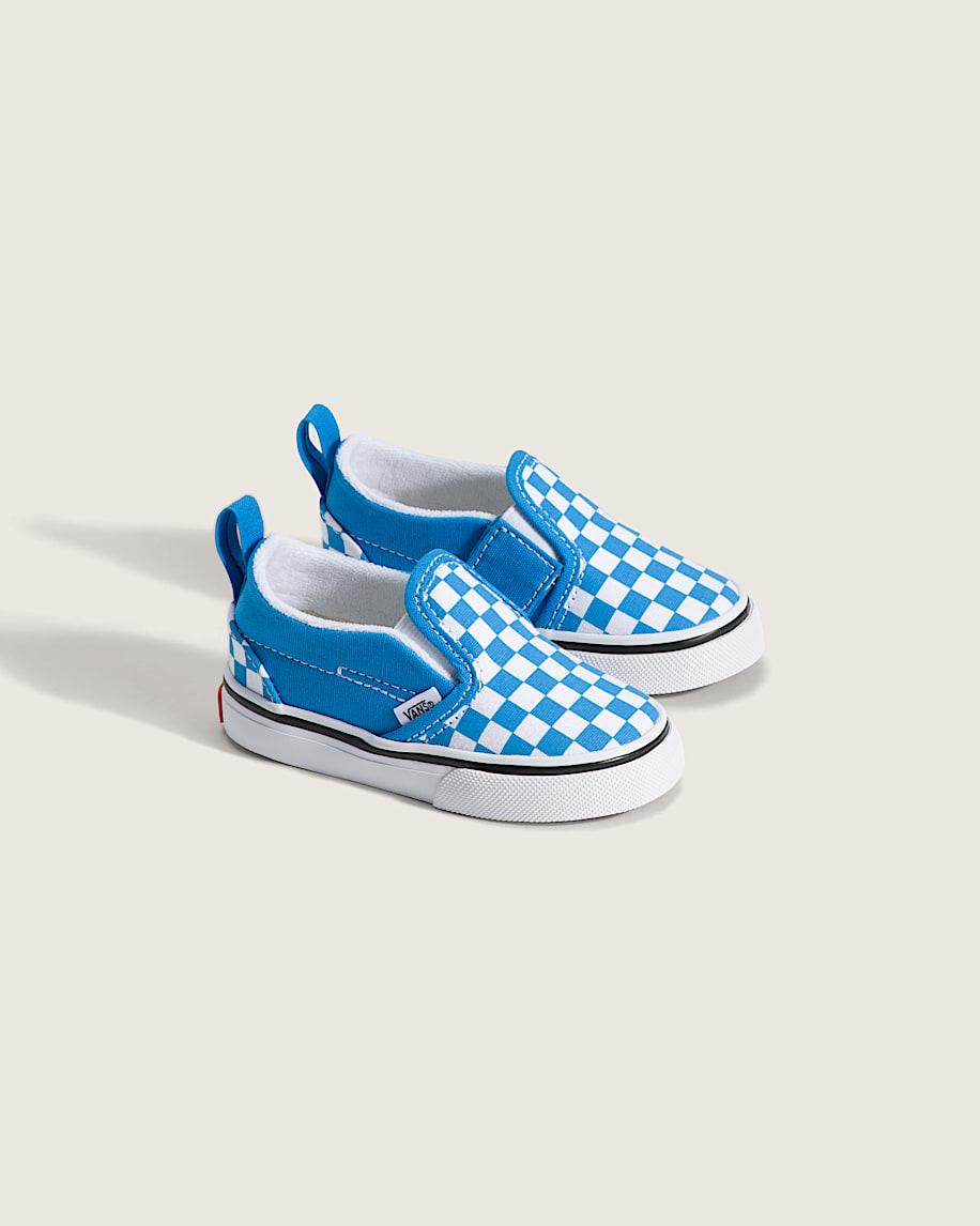Taka Hayashi For Vault By Vans Toddler Classic Slip-On V Checkerboard Shoe Checkerboard Bright Azure Blue