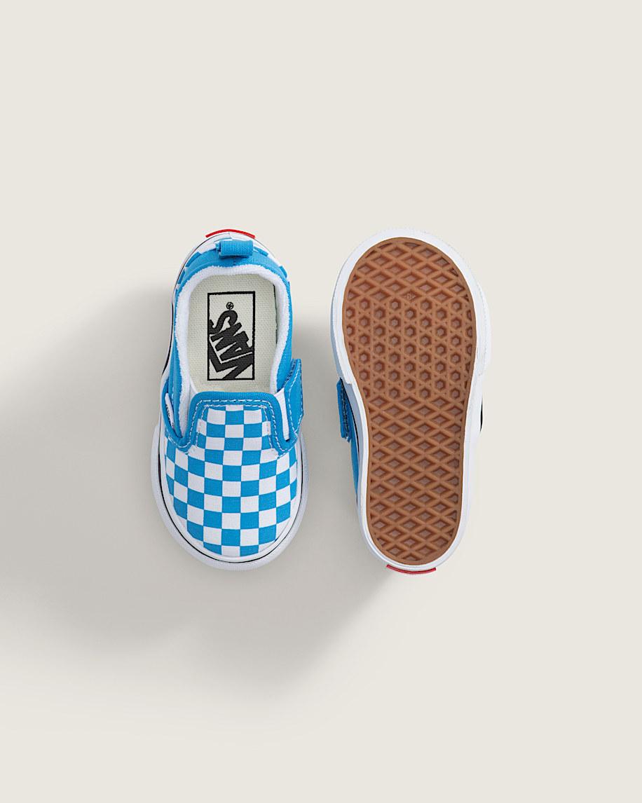 Taka Hayashi For Vault By Vans Toddler Classic Slip-On V Checkerboard Shoe Checkerboard Bright Azure Blue