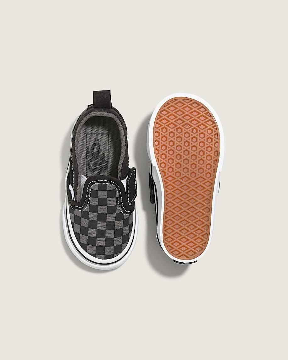 Taka Hayashi For Vault By Vans Toddler Classic Slip-On V Checkerboard Shoe Checkerboard Black Pewter Grey