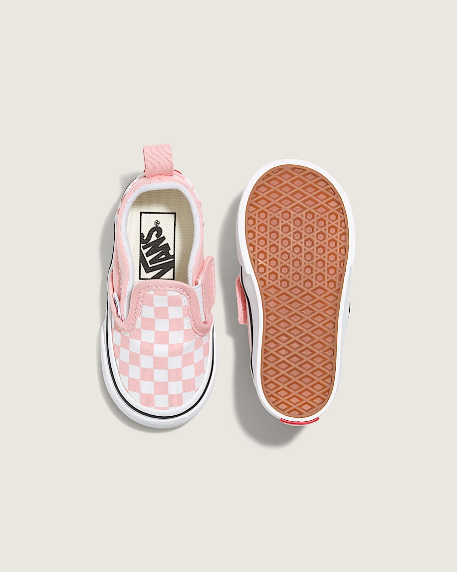 Taka Hayashi For Vault By Vans Toddler Classic Slip-On V Checkerboard Shoe Checkerboard Powder Pink True White