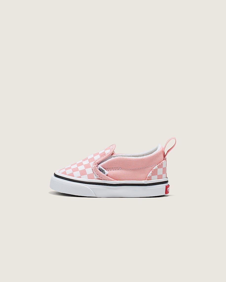 taka hayashi for vault by vans Toddler Classic Slip-On V Checkerboard Shoe Checkerboard Powder Pink True White