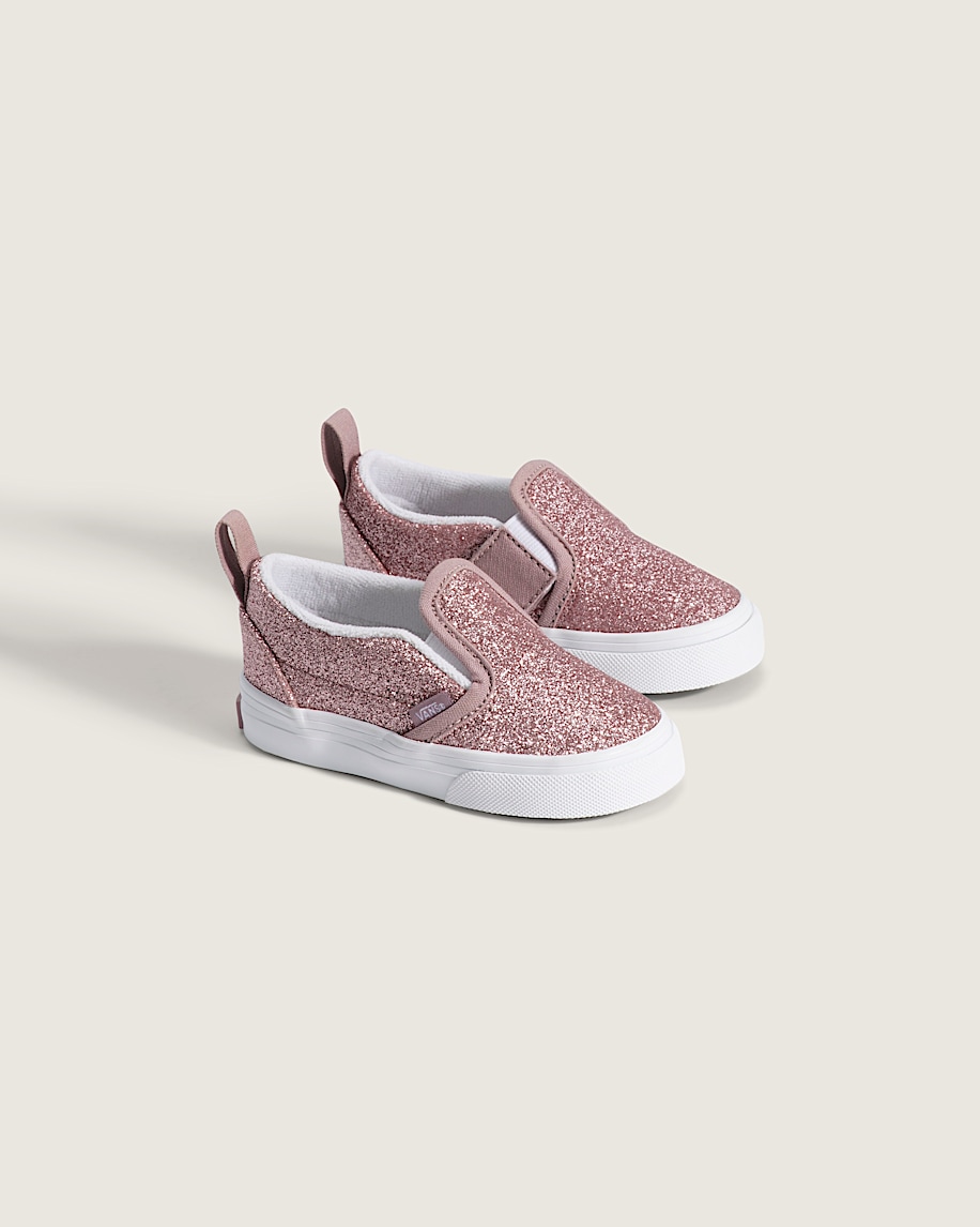 Taka Hayashi For Vault By Vans Toddler Classic Slip-On V Shoe Glitter Rose Gold Pink