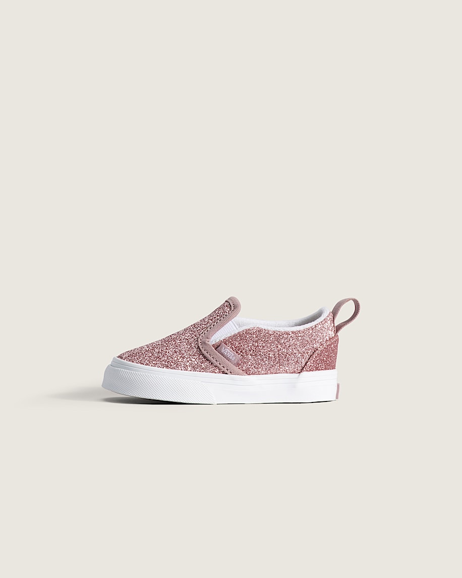 taka hayashi for vault by vans Toddler Classic Slip-On V Shoe Glitter Rose Gold Pink