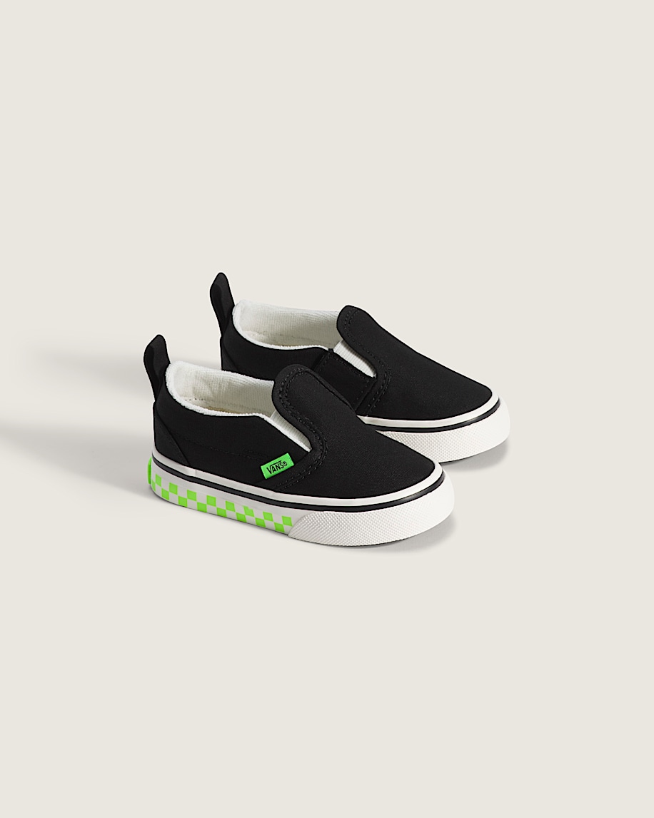 Taka Hayashi For Vault By Vans Toddler Classic Slip-On V Shoe Glow-in-the-Dark Black Green Gecko