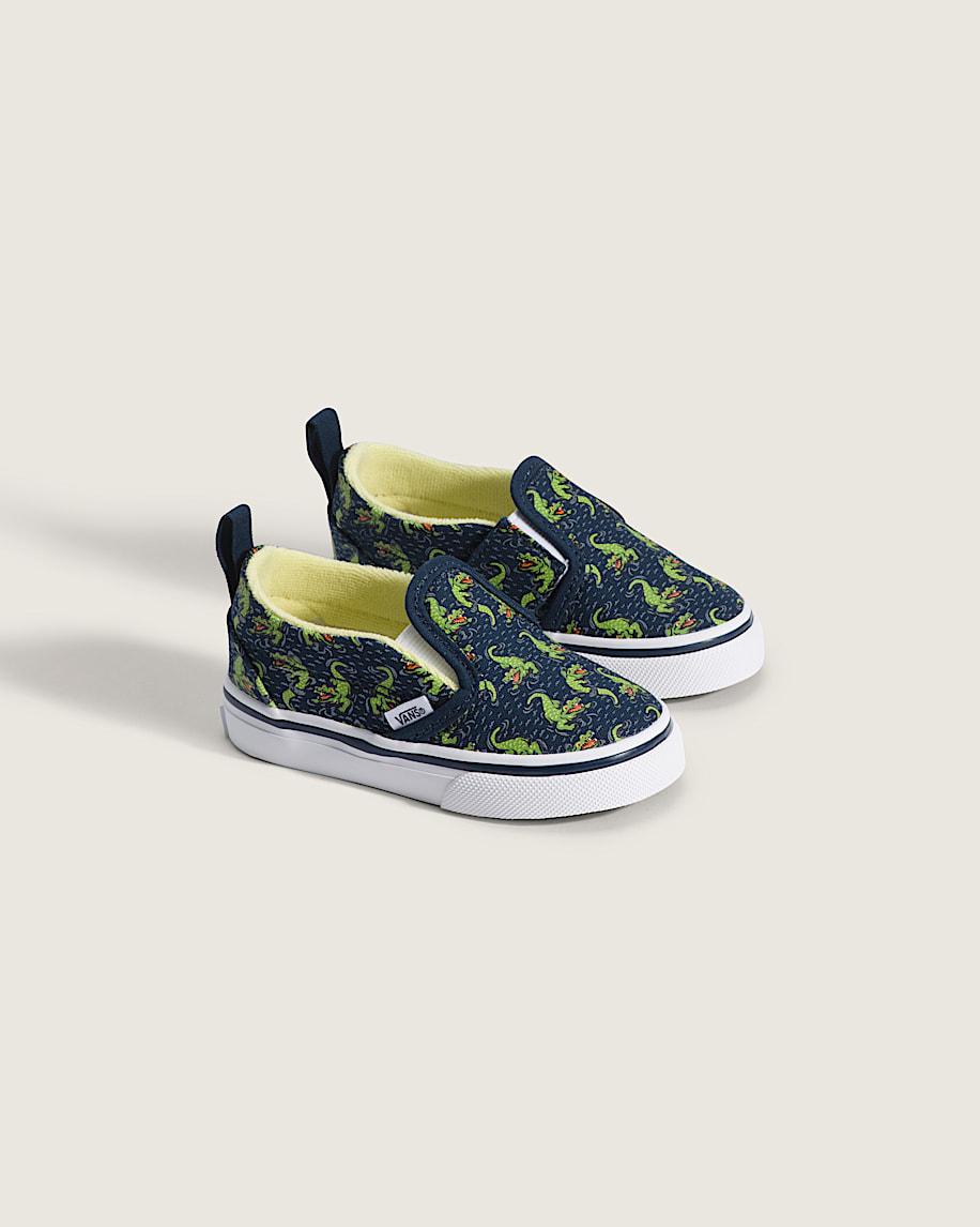 Taka Hayashi For Vault By Vans Toddler Classic Slip-On V Shoe Glow-in-the-Dark Navy Blue Yellow