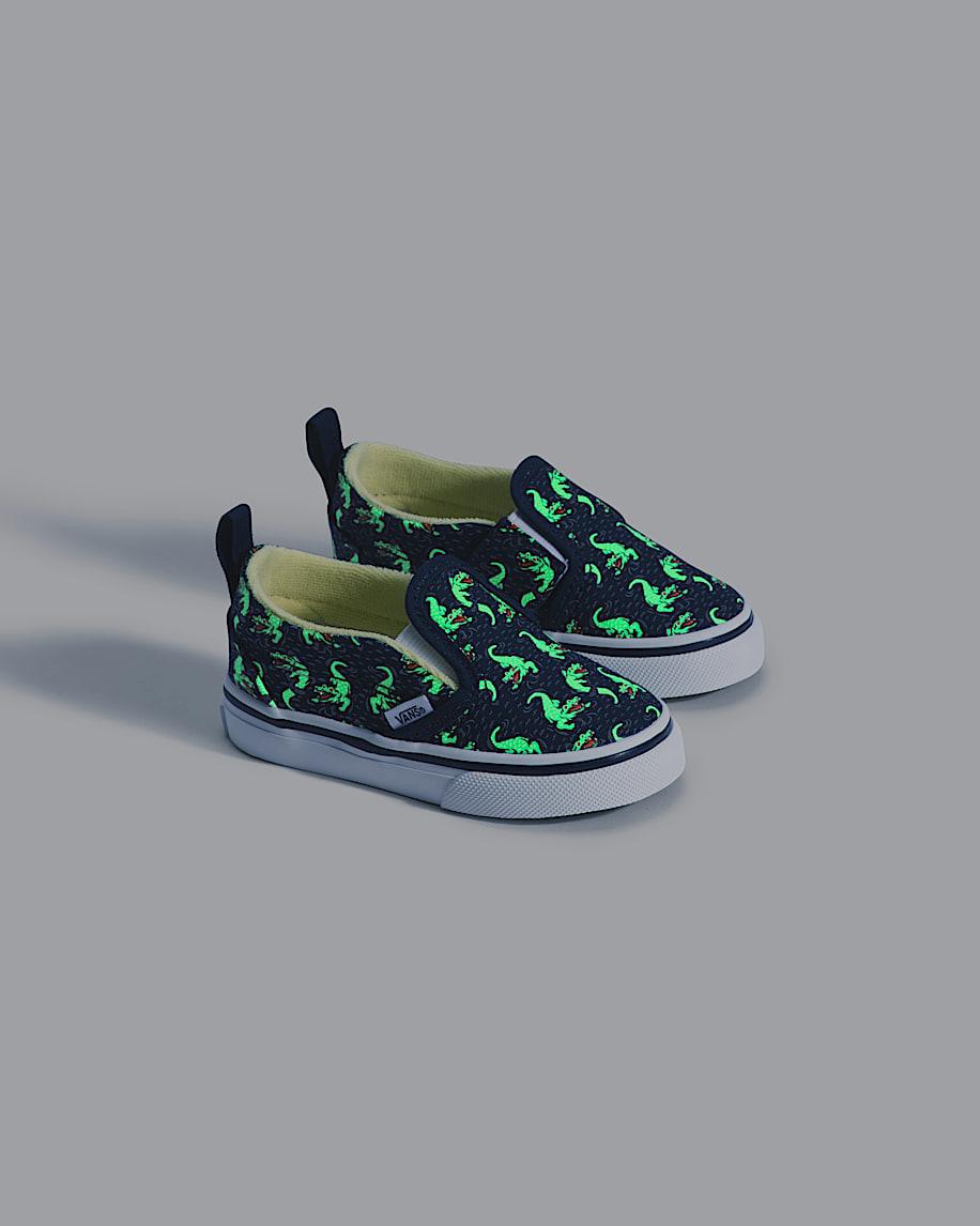 Taka Hayashi For Vault By Vans Toddler Classic Slip-On V Shoe Glow-in-the-Dark Navy Blue Yellow