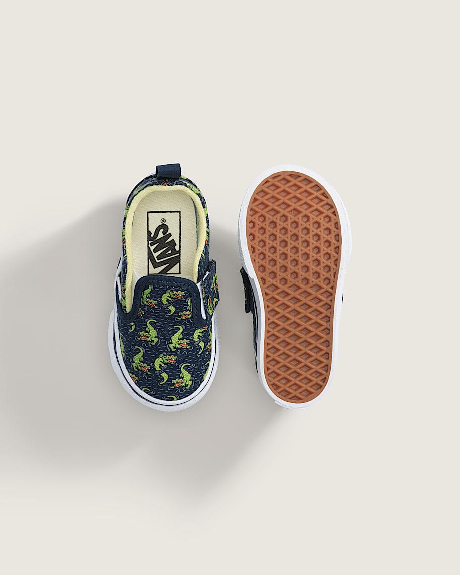 Taka Hayashi For Vault By Vans Toddler Classic Slip-On V Shoe Glow-in-the-Dark Navy Blue Yellow
