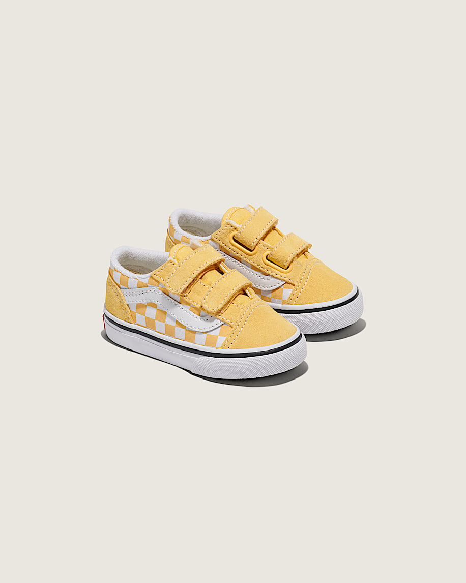 Taka Hayashi For Vault By Vans Toddler Old Skool V Checkerboard Shoe Banana Cream Yellow White