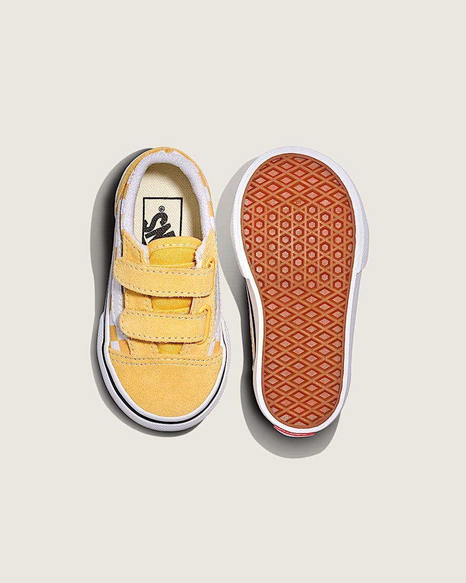 Taka Hayashi For Vault By Vans Toddler Old Skool V Checkerboard Shoe Banana Cream Yellow White