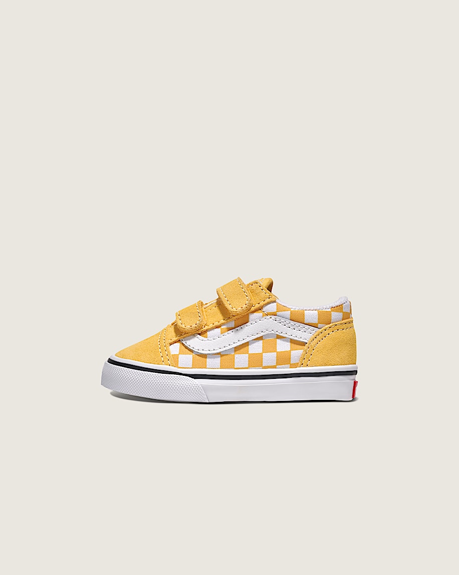 taka hayashi for vault by vans Toddler Old Skool V Checkerboard Shoe Banana Cream Yellow White
