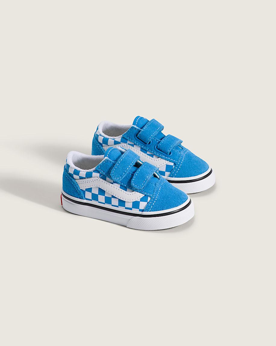 Taka Hayashi For Vault By Vans Toddler Old Skool V Checkerboard Shoe Checkerboard Bright Azure Blue