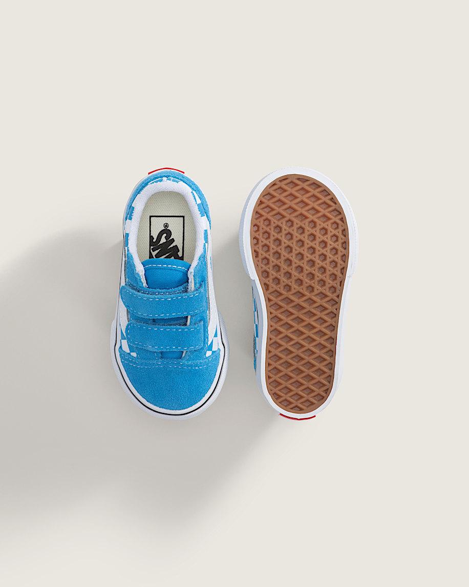 Taka Hayashi For Vault By Vans Toddler Old Skool V Checkerboard Shoe Checkerboard Bright Azure Blue