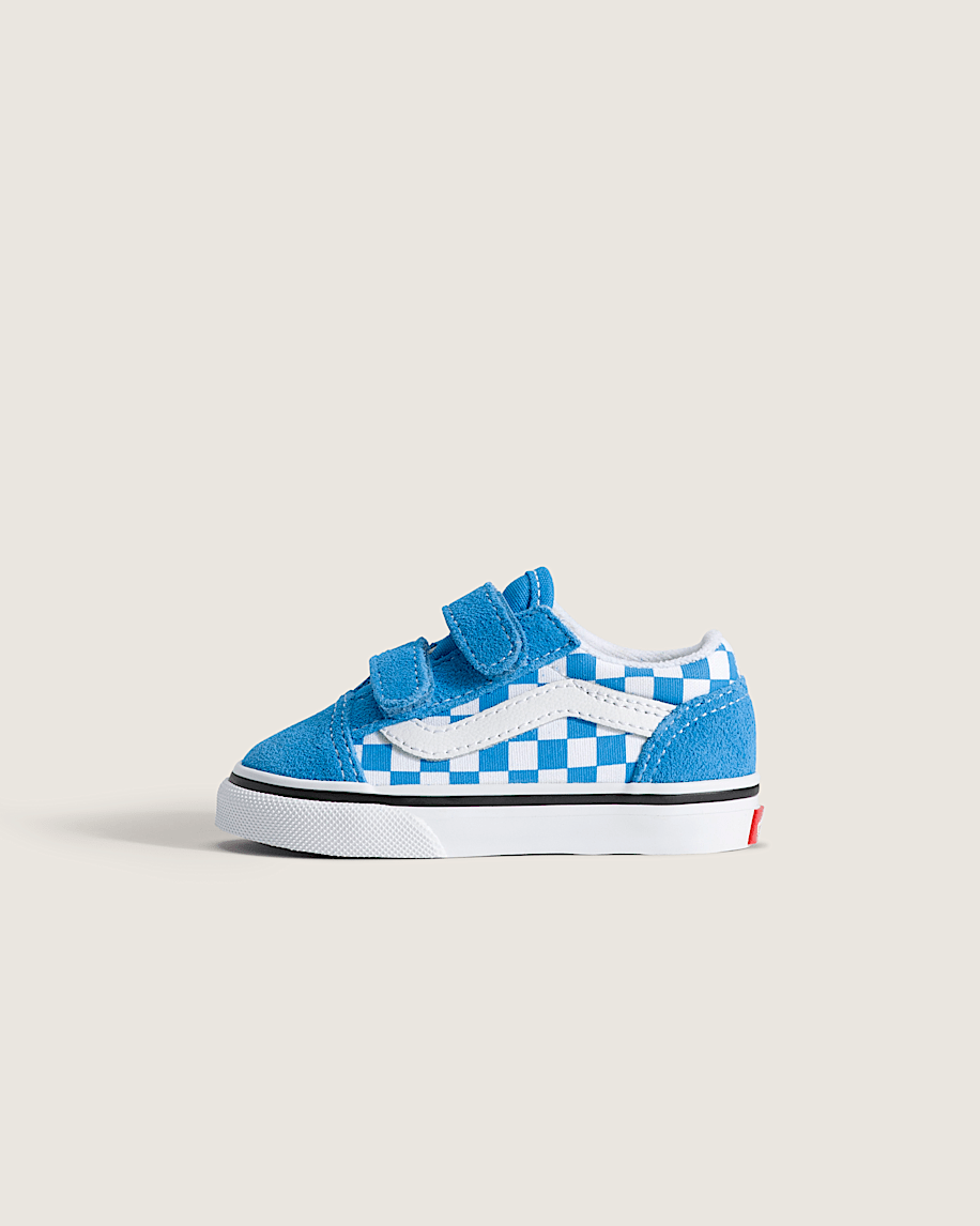 taka hayashi for vault by vans Toddler Old Skool V Checkerboard Shoe Checkerboard Bright Azure Blue