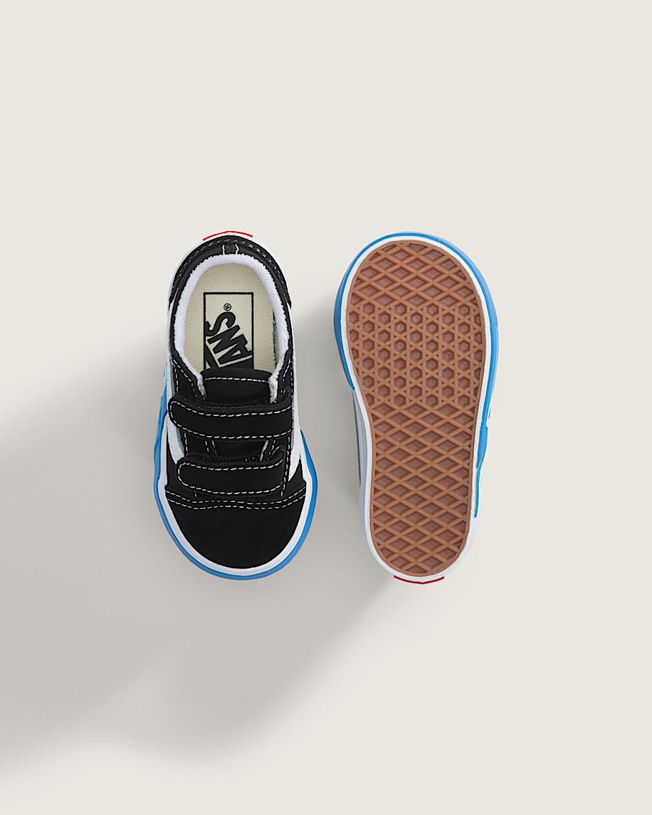 Taka Hayashi For Vault By Vans Toddler Old Skool V Shoe Black Bright Azure Blue