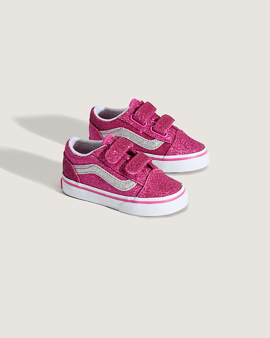 Taka Hayashi For Vault By Vans Toddler Old Skool V Shoe Glitter Raspberry Rose Pink