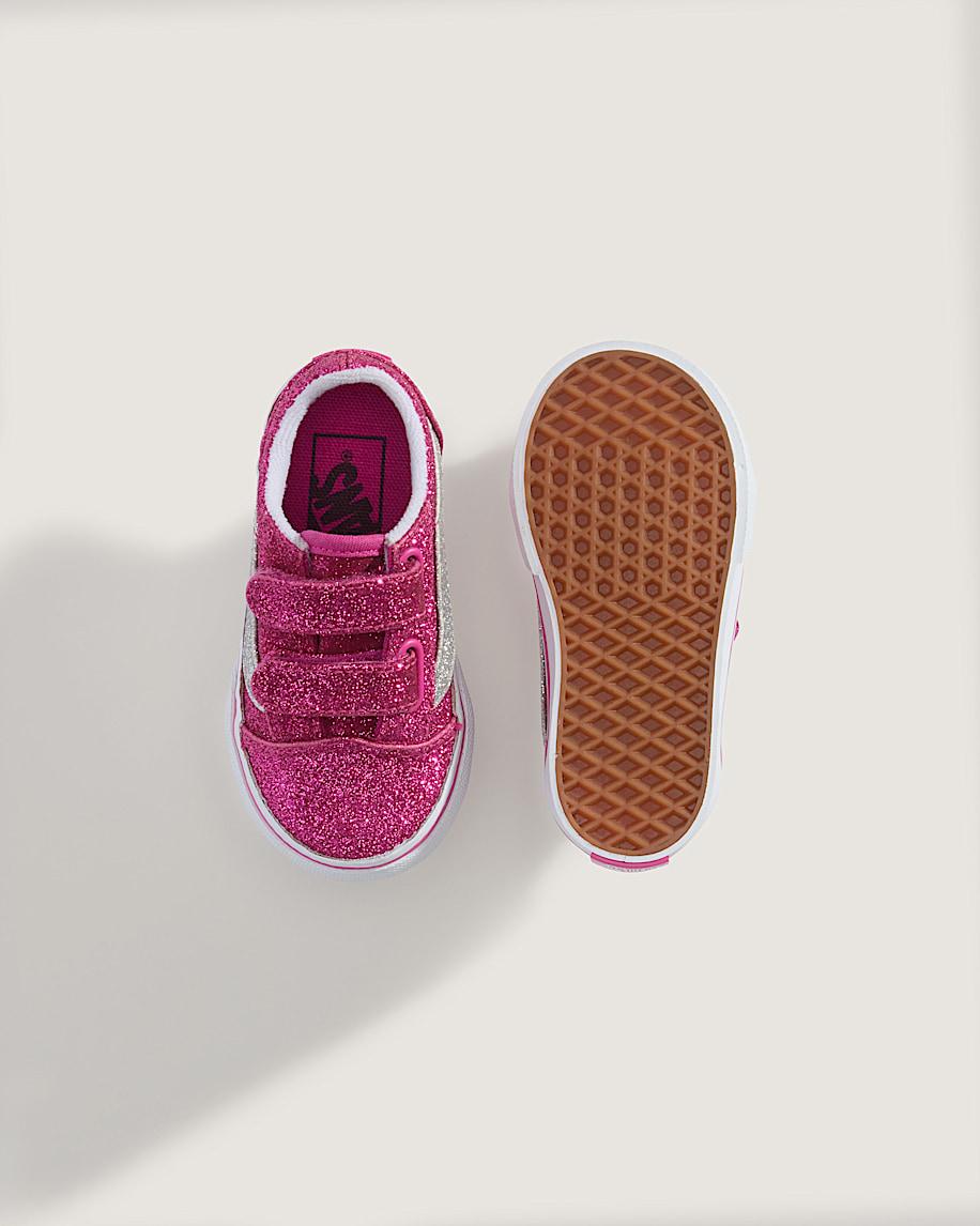 Taka Hayashi For Vault By Vans Toddler Old Skool V Shoe Glitter Raspberry Rose Pink