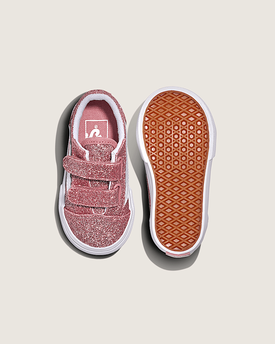 Taka Hayashi For Vault By Vans Toddler Old Skool V Shoe Glitter Rose Gold Pink