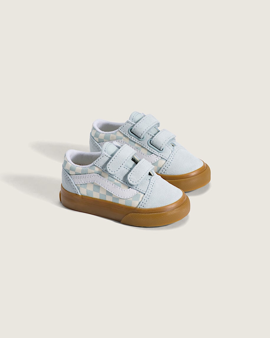 Taka Hayashi For Vault By Vans Toddler Old Skool V Shoe Gum Checkerboard Dawn Mist Blue