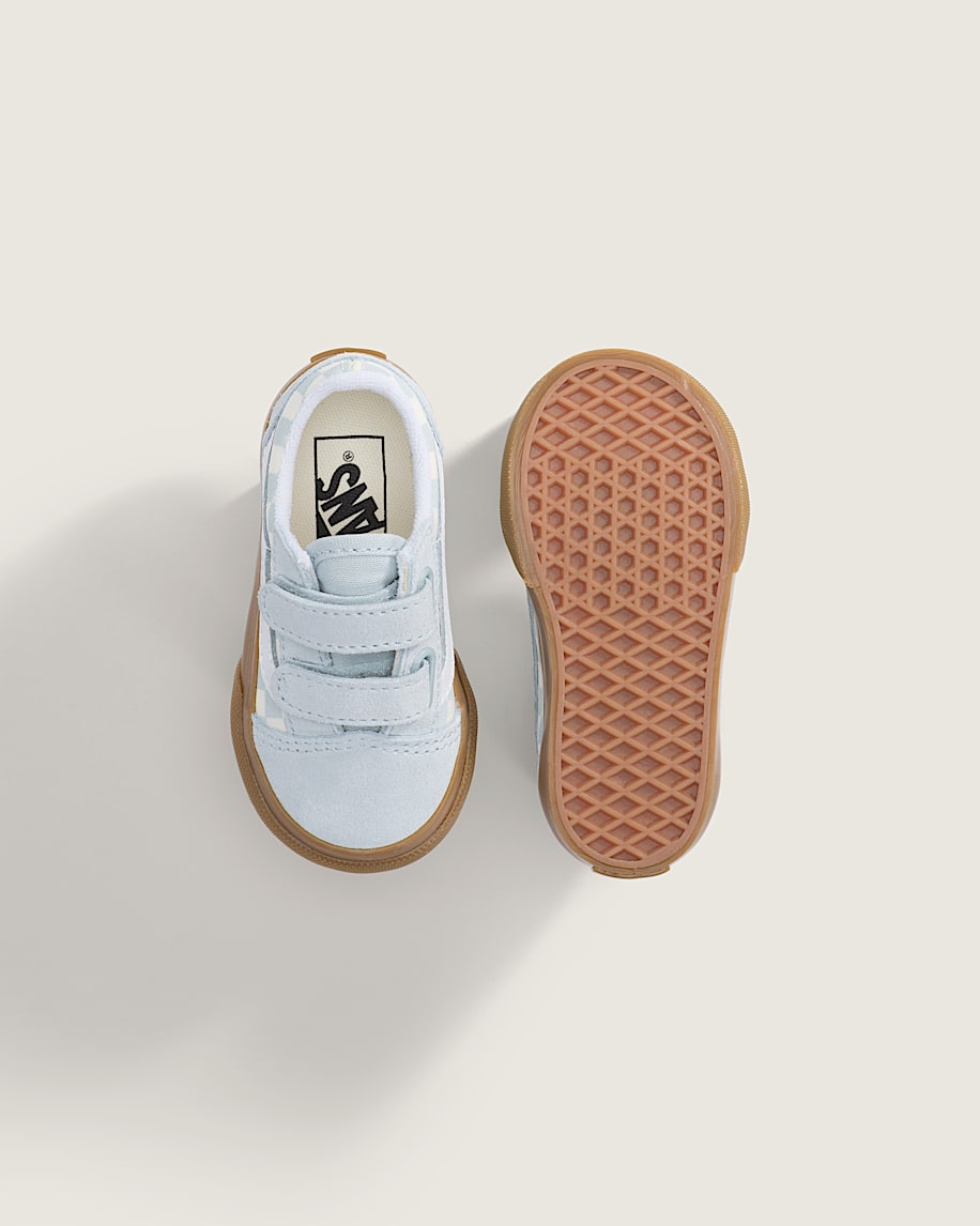 Taka Hayashi For Vault By Vans Toddler Old Skool V Shoe Gum Checkerboard Dawn Mist Blue