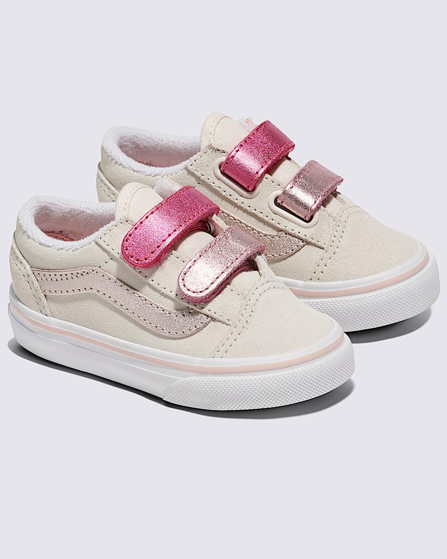 Taka Hayashi For Vault By Vans Toddler Old Skool V Shoe Metallic Marshmallow White Pink