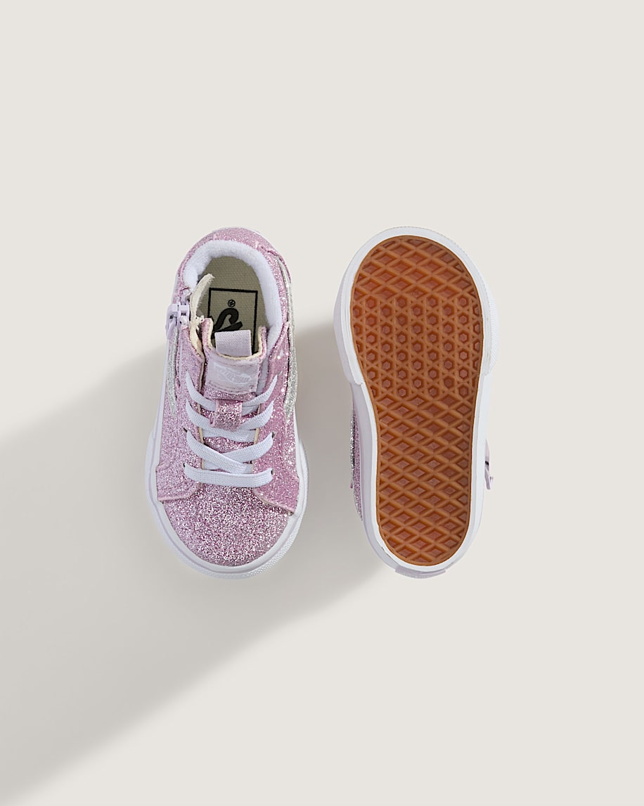 Taka Hayashi For Vault By Vans Toddler Sk8-Hi Side Zip Shoe Glitter Lilac Mist Purple