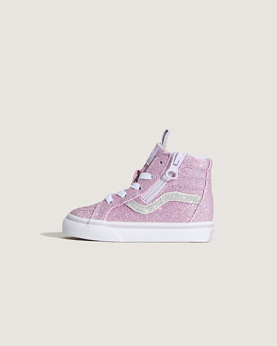 taka hayashi for vault by vans Toddler Sk8-Hi Side Zip Shoe Glitter Lilac Mist Purple