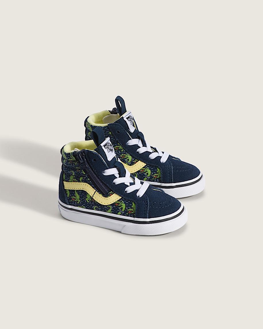 Taka Hayashi For Vault By Vans Toddler Sk8-Hi Side Zip Shoe Glow-in-the-Dark Navy Blue Yellow