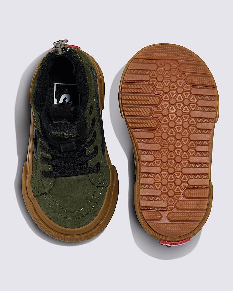 Taka Hayashi For Vault By Vans Toddler Sk8-Hi Zip Gum Shoe Grape Leaf Green Gum