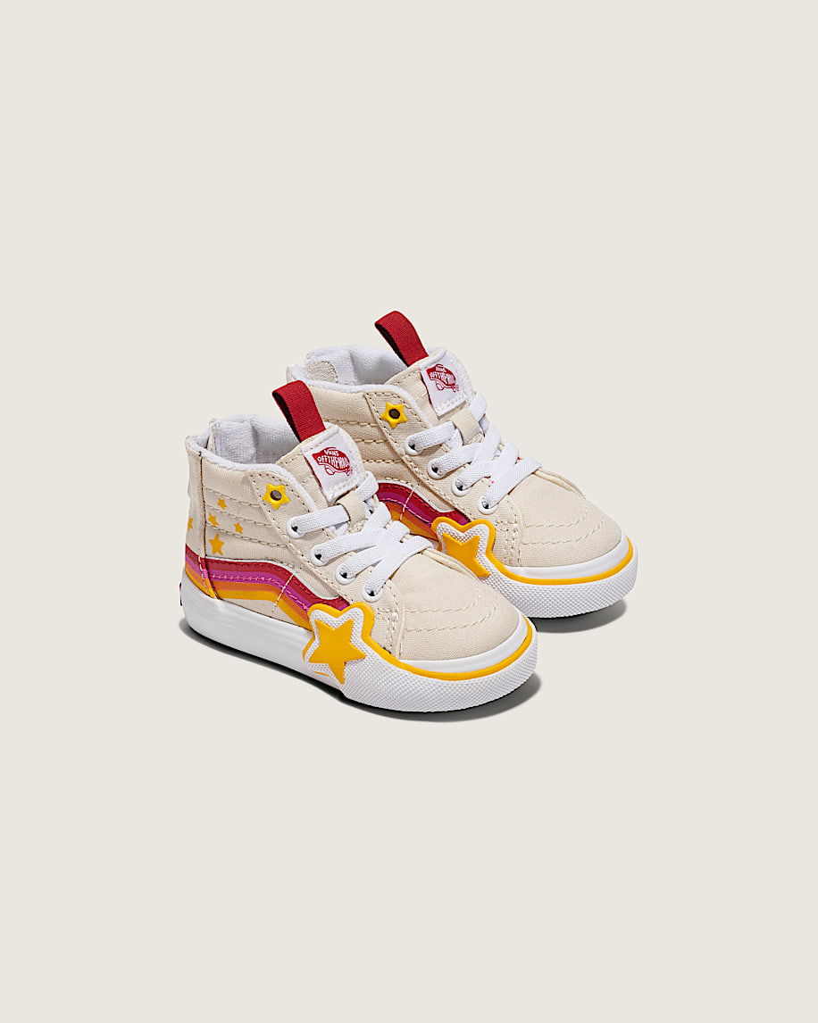 Taka Hayashi For Vault By Vans Toddler Sk8-Hi Zip Shoe Rainbow Red Yellow Beige