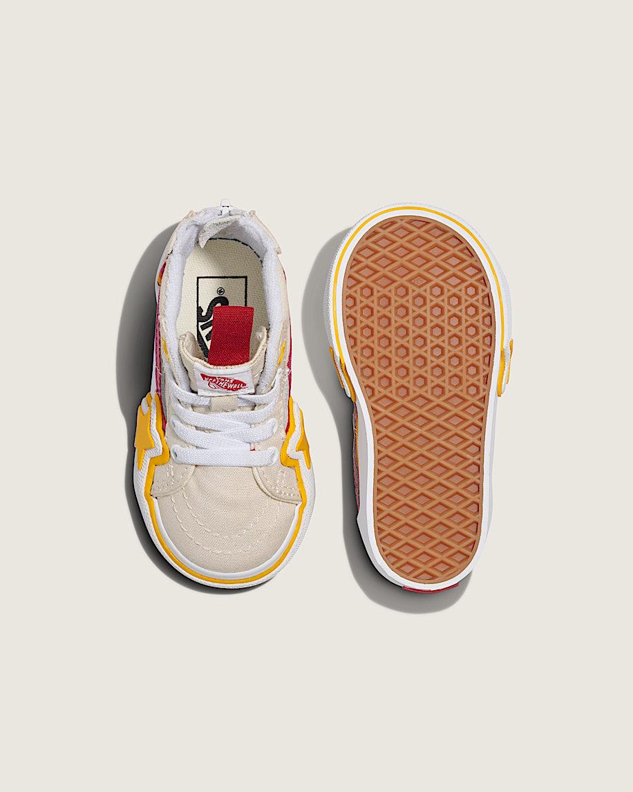 Taka Hayashi For Vault By Vans Toddler Sk8-Hi Zip Shoe Rainbow Red Yellow Beige