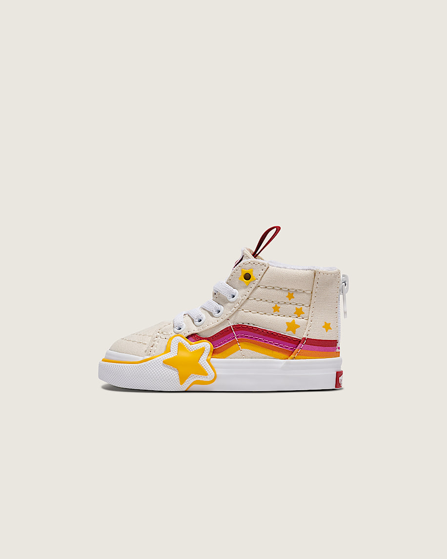 taka hayashi for vault by vans Toddler Sk8-Hi Zip Shoe Rainbow Red Yellow Beige