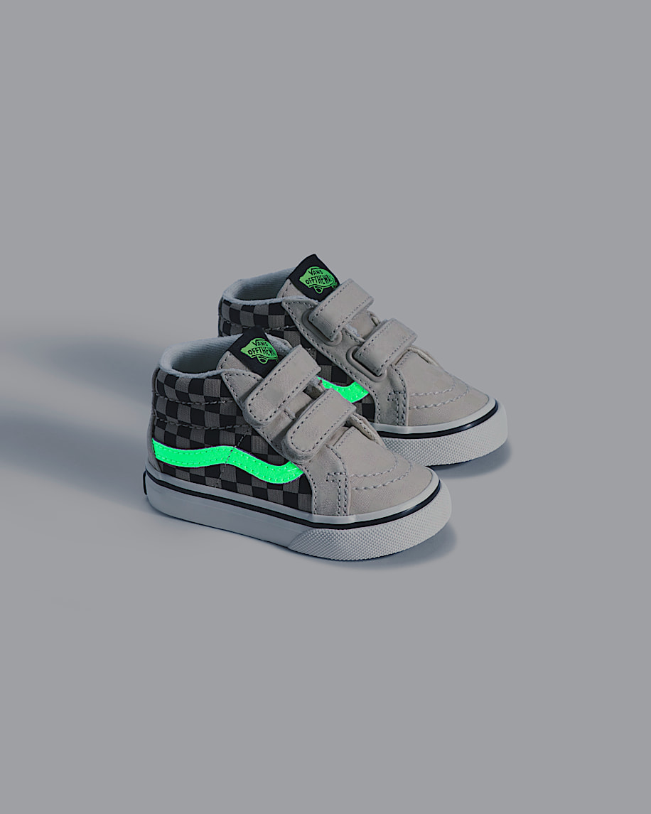 Taka Hayashi For Vault By Vans Toddler Sk8-Mid V Shoe Glow-in-the-Dark Taupe Mist Grey