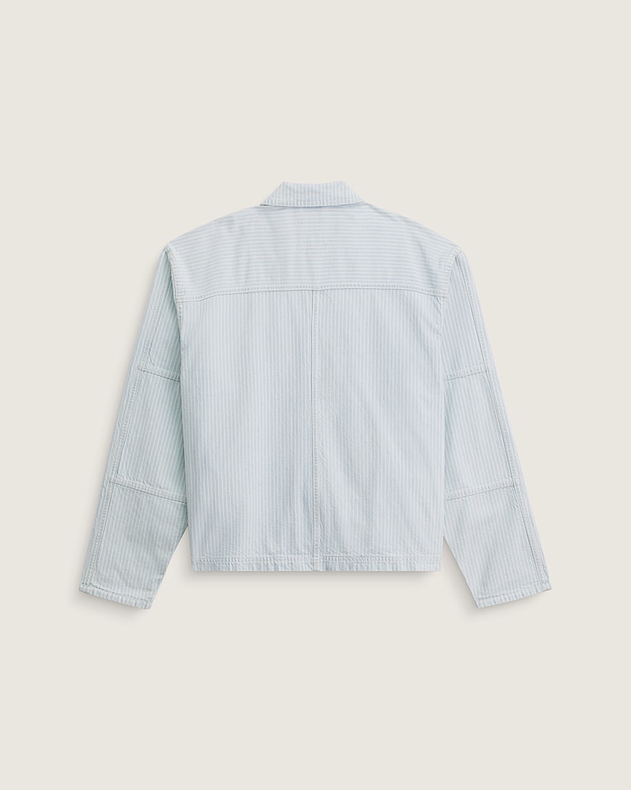 Taka Hayashi For Vault By Vans Umber Denim Stripe Jacket Ice Stripe Blue