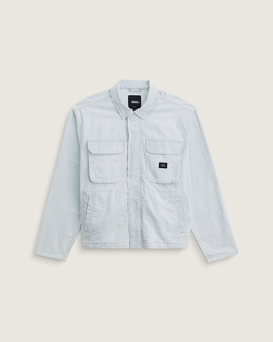 taka hayashi for vault by vans Umber Denim Stripe Jacket Ice Stripe Blue