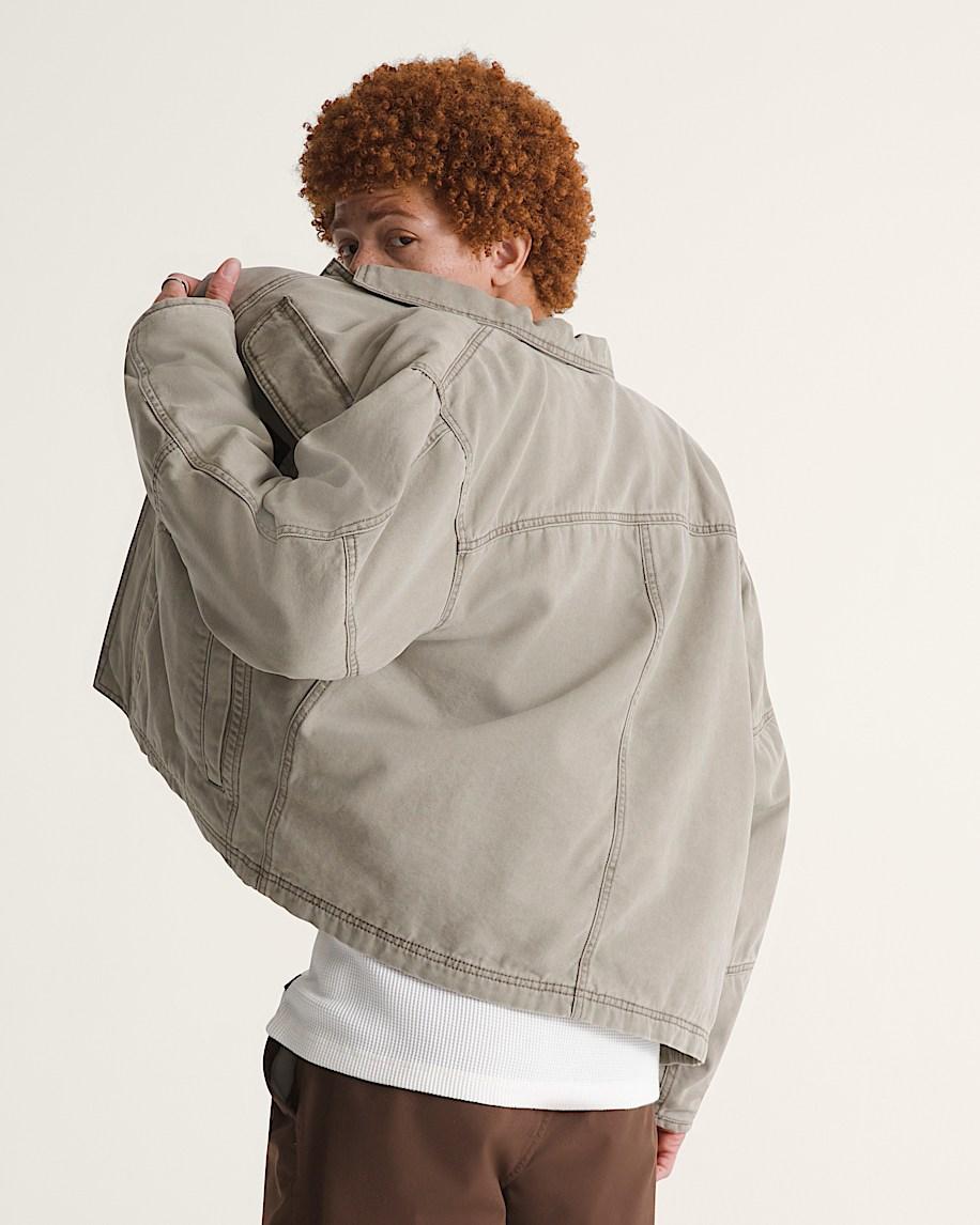 Taka Hayashi For Vault By Vans Umber Pigment Canvas Jacket Aluminum Grey