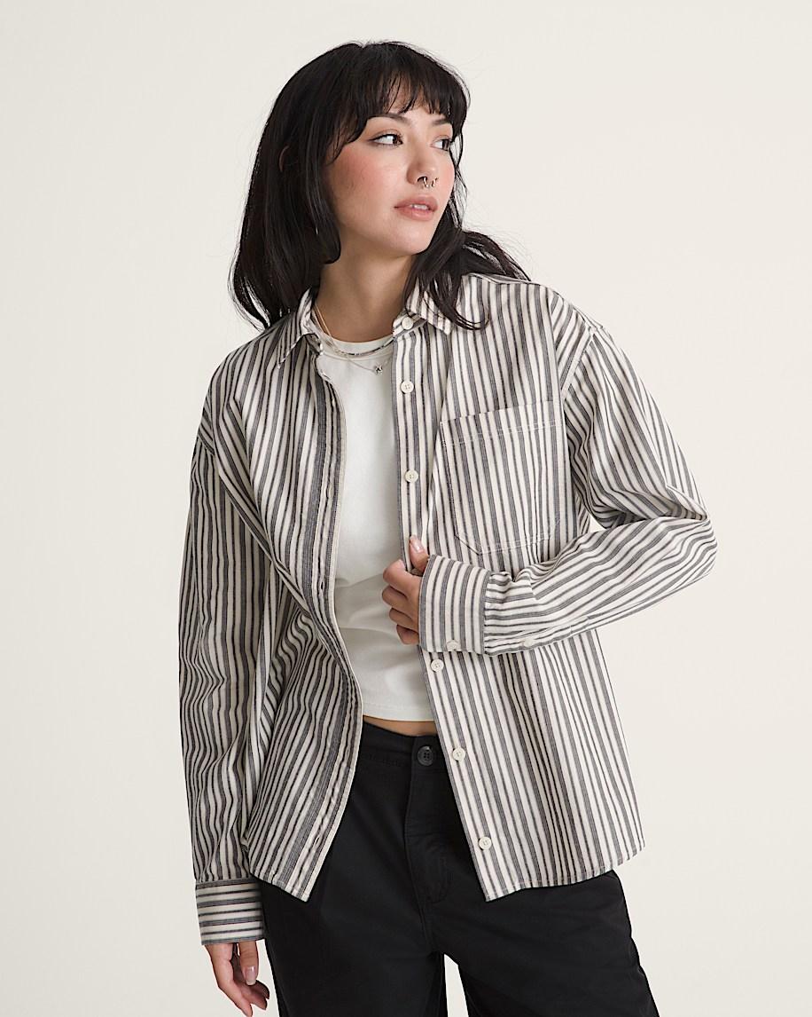 Taka Hayashi For Vault By Vans Utility Stripe Shirt Black-White