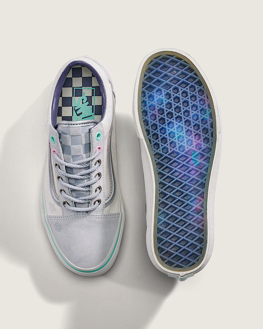 Taka Hayashi For Vault By Vans VANS X SPACE MOLLY Old Skool Shoe Space Molly Reflective Marshmallow White Grey