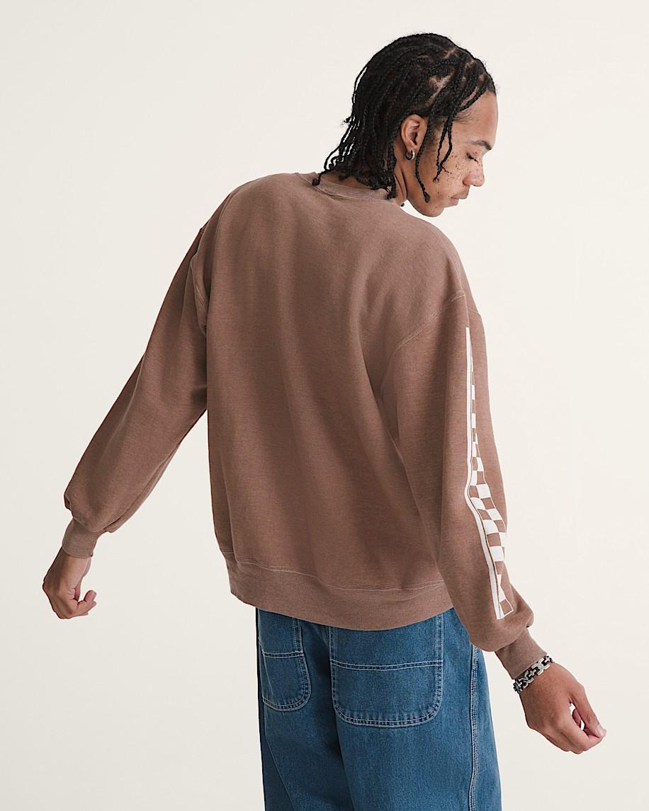 Taka Hayashi For Vault By Vans Waffle Shop Checkerboard Vans Style Crew Sweatshirt Brown