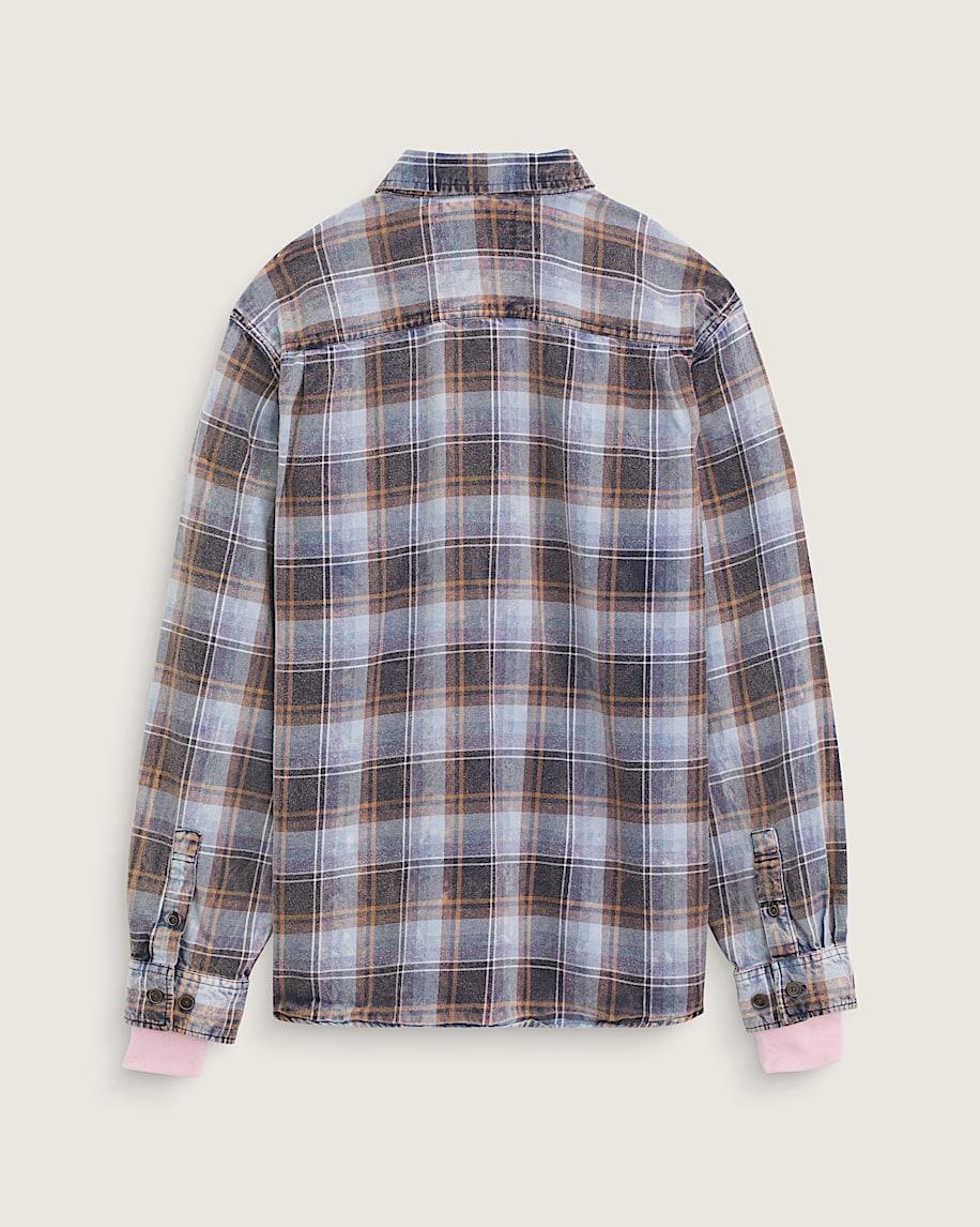 Vans Waffle Shop Reimagined 2Fer Flannel Shirt Grey Blue