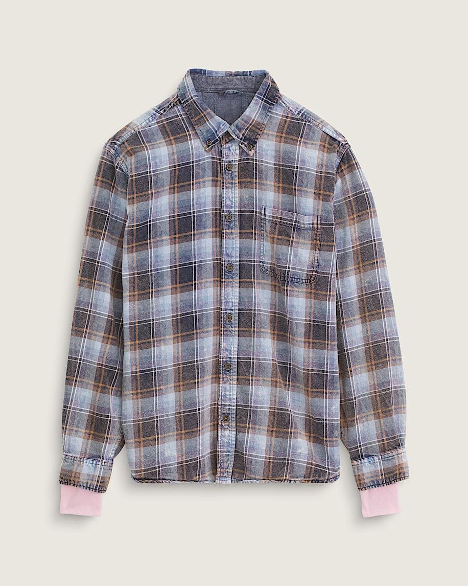 Vans Waffle Shop Reimagined 2Fer Flannel Shirt Grey Blue