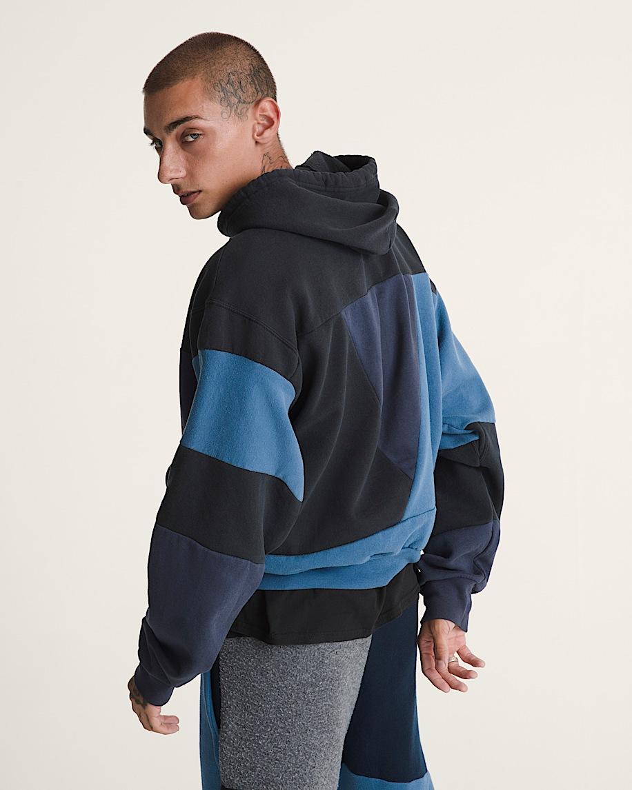 Taka Hayashi For Vault By Vans Waffle Shop Reimagined Pieced Hoodie Blue