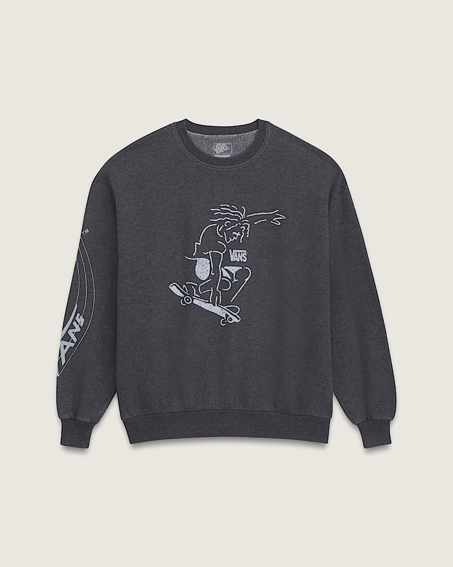 taka hayashi for vault by vans Waffle Shop Skate Crest Crewneck Sweatshirt Charcoal Grey