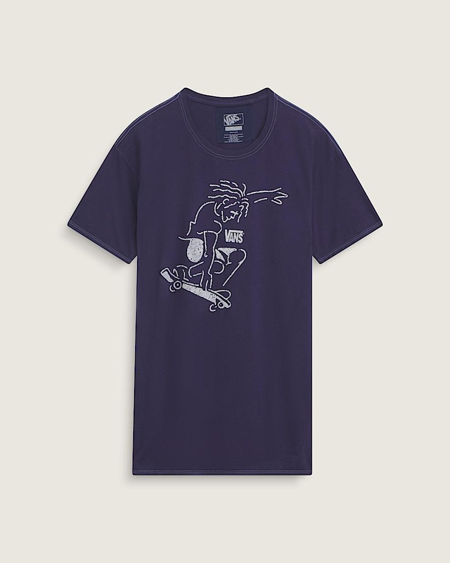 taka hayashi for vault by vans Waffle Shop Skate Crest T-Shirt Navy Blue