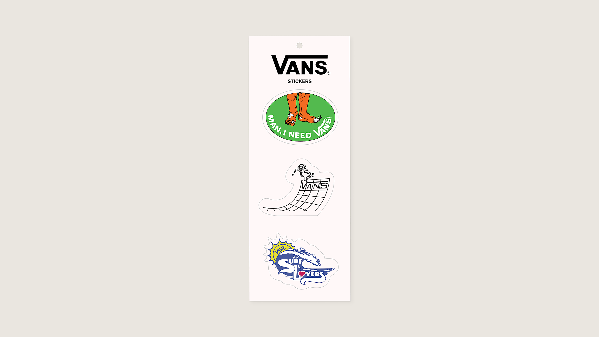 taka hayashi for vault by vans Waffle Shop Surf Lovers Sticker Sheet Green Blue